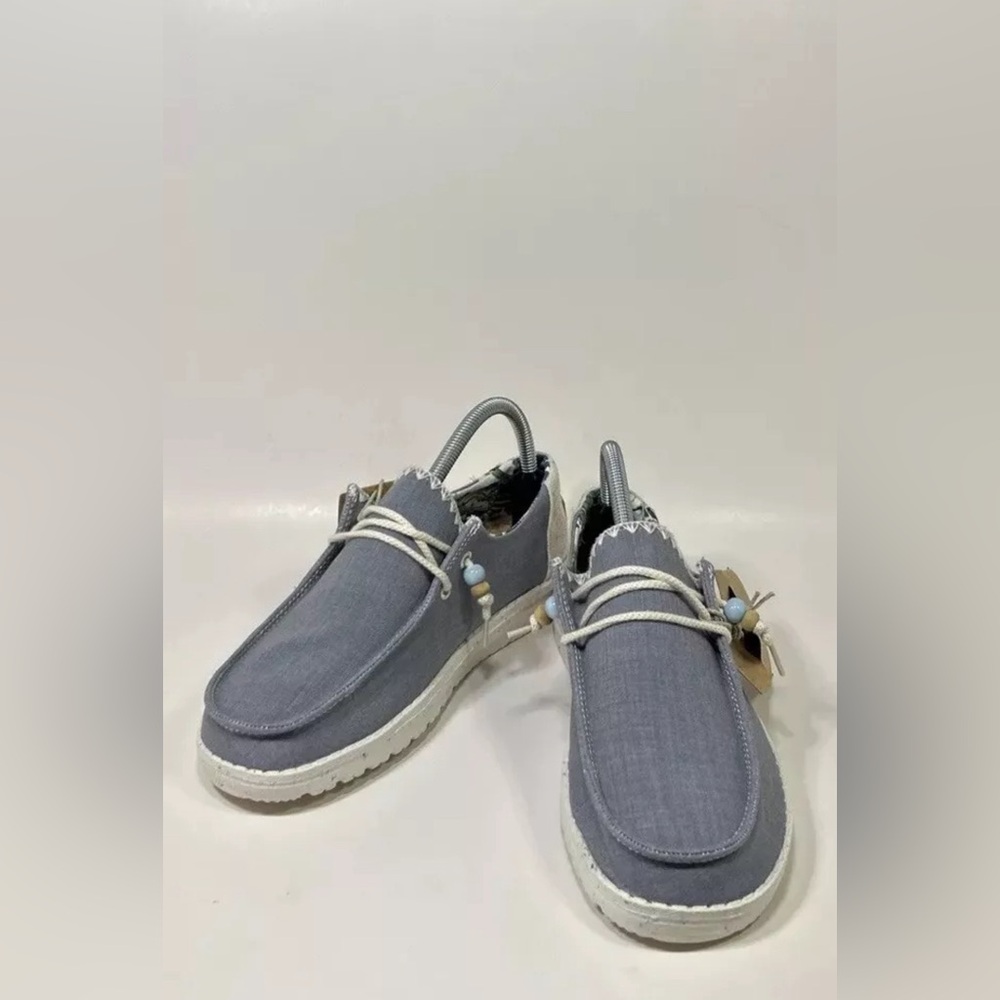 Size 7 - Women’s Hey Dude Wendy Fringe Indigo Slip-On Shoes 40071-4ME Men’s 5.5